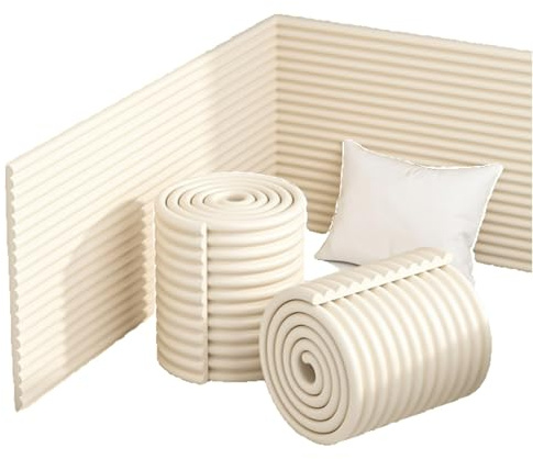 Wall Padding for Kids Playroom, Wall Mats for Padding Kids, Fireplace Hearth Guard Extra Cushion for Child Safety and Edge Protection(White,200 * 20cm)