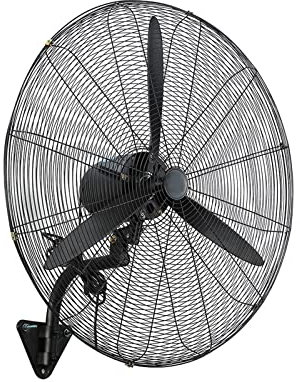OWOHYG Wall Fan - Swing Fan, Industrial Blade Fan - 3 Speed - High Air Volume - Hurricane Cooling - For Gym Garage Commercial Electric Fan (Aluminum Leaf 20In 550mm x 650mm 180 W)