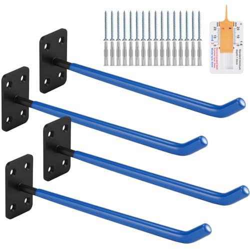 MHHO-WG Reifen halterung wand Autoreifenhalter wandhalterung mit 29,5cm | 4-Reifenhalter Wandhalterung,wandmontierter große Garagenhaken,Garagenaufhängung für Gartenschläuche, Klappstühle und Leitern