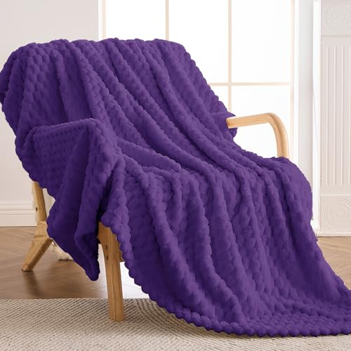Vielit Kuscheldecke Flauschig 150x200 cm – Ultraweiche Fleecedecke für Couch & Sofa, Warme Wohn- & Kuscheldecke, Leichte Sofadecke, Gemütliche Couchdecke, Atmungsaktiv & Pflegeleicht Decke Violet