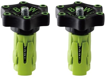 BOW Products Bench Dog Clamps - Expandable Hold Down Clamps for MFT Tables and Workbenches - Fits 3/4 Inch (19mm to 20 mm) and Includes Low-Profile, Ergonomic Knobs - Pack of 2