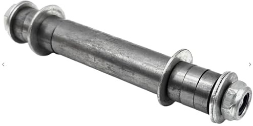 HERO Universal Achse für Schubakarrenrad | Achsensatz 20 mm Achsloch | Achse für Schubkarre, Bollerwagen & Sackkarre | für Räder mit Nabenbreite 70–100 mm, inkl. Schrauben & Mutter | Achssatz 15-Teile