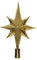 Kaemingk Puntale in vetro a stella Oro glitterato 6,5x14,5x25,5cm 1 pezzo