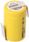 1/2AA Batterie avec capacité 1,2 V Tension et 600 mAh avec pattes à souder forme de Z, 25,5 x 14,5 mm