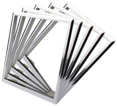 LIVOLO Silber Zubehör Dekorative für Rahmen Kristall Glasplatte EU Standard 5er Set (Rahmen 1-fach),VL-DF01