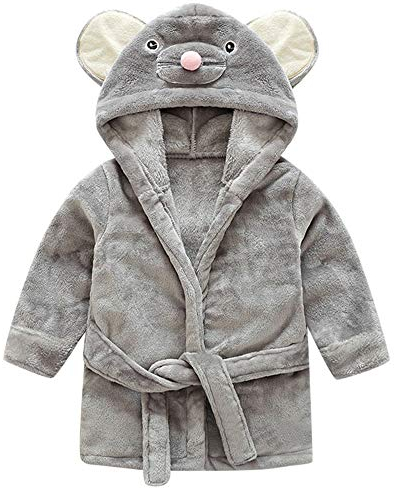 sunnymi 1-5 Jahre Baby Mädchen Kinder Bademantel Cartoon Tiere Mit Kapuze Handtuch Pyjamas Kleidung