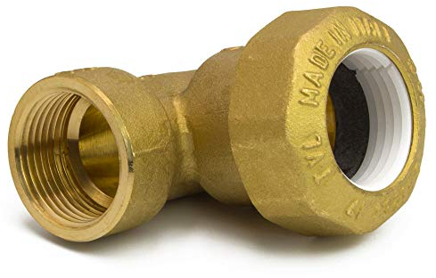 PE Rohr *MESSING Verschraubung - Winkel 90° IG 32 mm x 1 Zoll - Muffe Fitting Klemmverbindung
