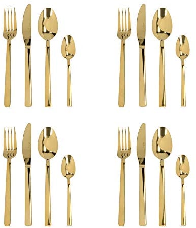 Mikasa Gold 16 Piece Cutlery Set, Boxed
