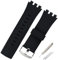 KHZBS Uhrenarmband aus Silikon für Swatch Touch Collection Uhrenarmband (24 mm) 24mm schwarz