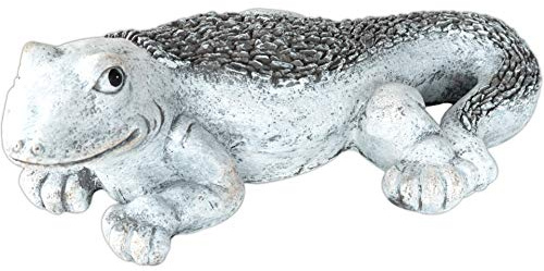 KYNAST Gartenfigur Eidechse 47 x 30cm Steinoptik Beet braun grau