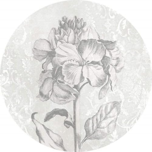 Komar DOT runde und selbstklebende Vlies Fototapete Barock Beauty - Ø Durchmesser 125 cm - 1 Stück - Tapete, Dekoration, Wandtapete, Wandbild, Wandbelag, Designtapete - D1-031