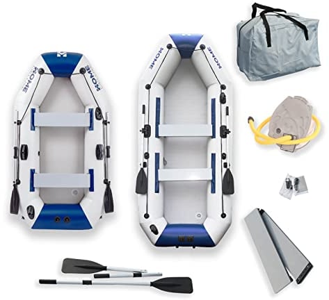 HOME DELUXE - Schlauchboot Pike Large inkl. Motor - Material: strapazierfähiges PVC- Maße: LxB ca. 330 x 136 cm - für bis zu 5 Personen | Beiboot, Motorboot, Ruderboot