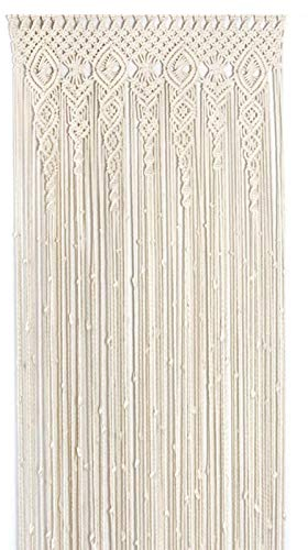 Nrkin Makramee Vorhang Wandbehang Macrame handgewebte Boho Hochzeit Hintergrund Küche Vorhänge Türvorhang, 90x180cm