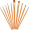 Vicloon Nylon Pinsel, 10 Stück Künstlerpinsel, Pinselset-Malen für Aquarell, Acryl & Ölgemälde, Perfektes Detail Pinsel für Anfänger, Kinder, Künstler und Gemälde Liebhaber - Orange