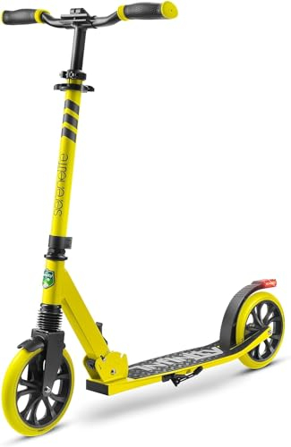 SereneLife Roller, Cityroller, Scooter, Tretroller, Big Wheel Scooter, Kickscooter- klappbar & Höhenverstellbar, Roller Erwachsene- & Kinder, Trotinet- mit Vorderfederung & Hinterradbremse, bis 100Kg