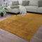 TT Home Teppich Wohnzimmer Kurzflor Anti-Rutsch Rückseite Einfarbiges Design Waschbar, Farbe: Dunkelgelb Senfgelb, Größe:140x200 cm