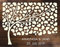 Manschin Laserdesign Personalisiertes 3D Gästebuch aus echtem Holz - Baum - Gästebuch Alternative - (Hintergrundfarbe Eiche Dunkel, 100 Herzen (75x60cm))