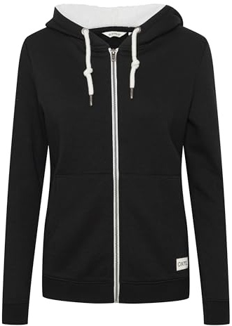 OXMO OXBinji Damen Sweatjacke Cardigan Sweatshirtjacke mit Teddy-Futter