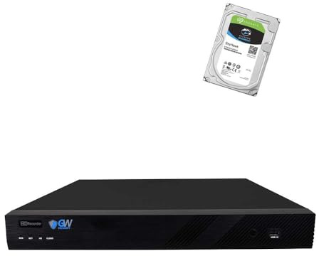 Camstar GW Security 16 Channel 4K 8MP NVR Video Recorder Alone with 4TB Hard Drive Pre-Installed (GW4216EP)