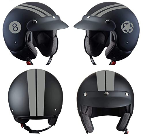 Pimastickerslab Kit Adesivi Stella Militare Biliardo Palla 8 Casco Moto Auto Serbatoio Valigia cod. 1716 (074 Grigio Medio)