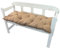 NYVI Bankauflage Ibiza 110x45 cm Beige 2er Set - Polsterauflage für Gartenbänke Gemütlich & Langlebig - Sitzauflagen für Bänke Outdoor & Indoor - Sitzkissen Auflage Bank Sitzbank