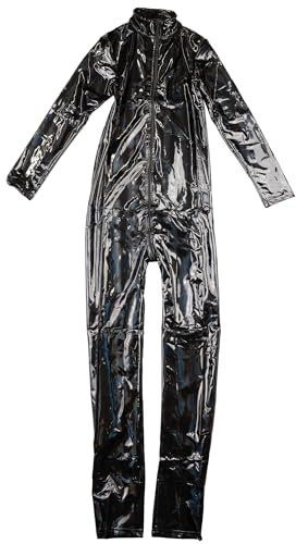 Rubberfashion PVC Lack Catsuit - Ganzkörperanzug - Overall Jumpsuit Herren Langarm - Lack Catsuit ouvert Lack Holo 3D L