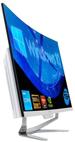 SIMPLETEK - PC All in One Curved Display 27 Core i3 Video Card GTX 1050Ti 4GB Windows 10 | 32GB RAM SSD 2TB | Work Entertainment