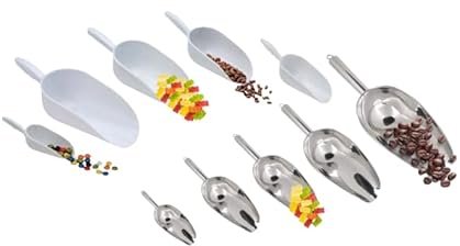 BALSAT Pala recogedora de hielo, café, gominolas, productos a granel. Inoxidable o Plástico. Varias medidas (250 gramos, Plástico)