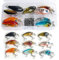 Realure 9 Stück Mini Elritze Angelköder Set mit Rollende Angelwirbel,4.5cm 3.5g Wobbler Forelle Kurbel Köder mit Dreifachhaken,Lachs Köder,Döbel Köder,für Salzwasser,Süßwasser,Forelle,Barsch