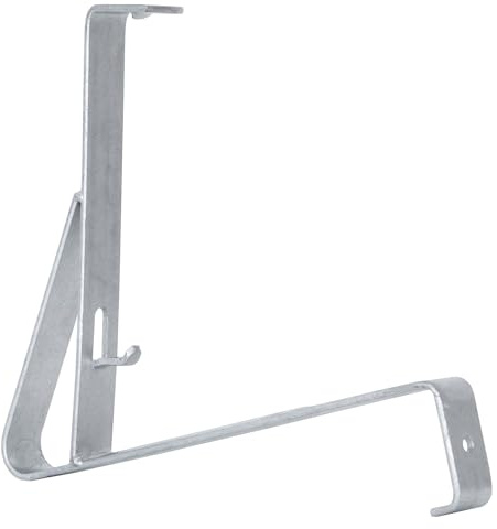 DAPRONA Schneefangstütze für Schneefanggitter 32,5cm Silber | Halterung für gewellte Dachziegel (Frankfurter Pfanne) aus Stahl, TÜV Rheinland zertifiziert