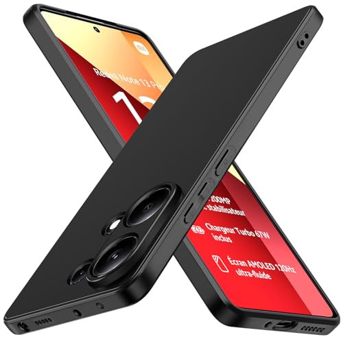 iVoler Cover in Silicone per Xiaomi Redmi Note 13 Pro 4G / Poco M6 Pro 4G (Non per Redmi Note 13 Pro 5G) con Protezione Della Fotocamera, Sottile Custodia in TPU Morbida Antiurto Protettiva Case, Nero