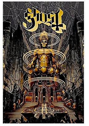 RIKCAT Poster auf Leinwand, Motiv: Geisterband, Wandkunst, Dekordruck, Gemälde für Wohnzimmer, Schlafzimmer, Dekoration, ungerahmt, 30 x 45 cm