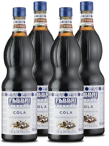 Food-United COLA SIRUP 1L FLASCHE | FABBRI 1905 Mixybar | sciroppo di cola | Getränkesirup | leichte Note von Vanille Zimt Kolanuss | für klare Spirituosen Rum & Cuba Libre Cocktails Slush-Eis (1)