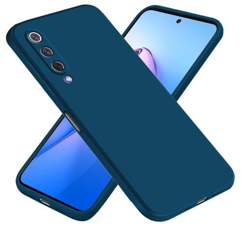 EASSGU Funda para Xiaomi MI 9 SE (5.97 Inches), Carcasa de Silicona Suave de TPU - Azul Zafiro