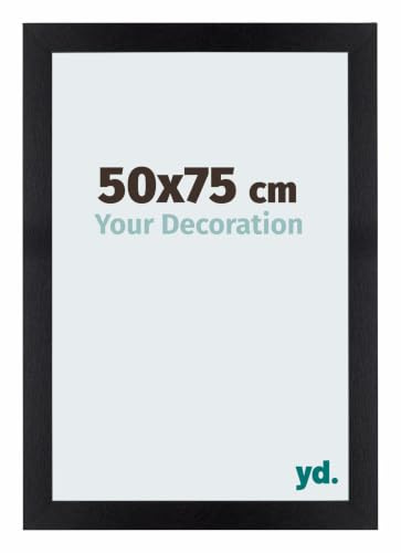 yd. Cadre Photo 50x75 cm Noir Mat - Cadre en MDF Mura | Your Decoration, Verre acrylique antireflet, Montage mural, Convient aux photos, affiches ou puzzles, Made in Holland