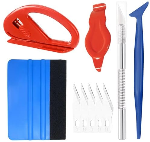 KIPTVO 10PCS Car Vinyl Wrap Tool Kit - Squeegee, Wallpaper Smoothing Tool for Installing Auto Wraps and Car Stickers