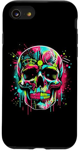 Cool Halloween Skull In Graffiti Art Style Halloween Case for iPhone SE (2020) / 7 / 8