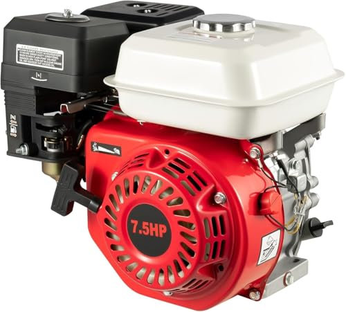 Motor de gasolina de 7,5 CV de 4 tiempos, 212 ccm, 5100 W, con motor de gasolina, para limpiadores de alta presión 3600 rpm, refrigeración de aire, 3 6 L, potencia del depósito para compresores Go