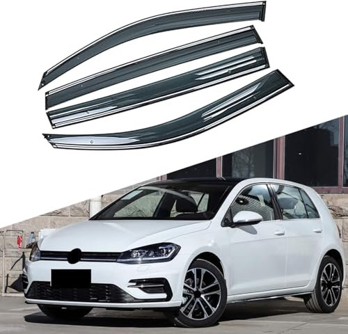 DdaiXQ 4pcs Car Wind Deflectors for VW Golf R Line 2017 2018 2019, Side Window Sun Visors Rain Shield Vent Deflectors Weathershields Vent Visors