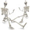 com-four® 2X Deko-Skelett 160cm für Halloween - XXL-Gerippe aus Kunststoff zum Hängen - lebensgroßes Knochengerüst mit Grusel-Faktor für Halloween, Fasching, Mottopartys (XXXL - 2 Stück - 160cm)
