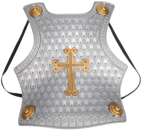 LALADEFIEE Brustpanzer mit römischem Kreuz Kostüm Ritter römisches Brustpanzerspielzeug verkleidung Kinder karnevalskostüme Kinder lustiges Rüstungsspielzeug Rüstungsstütze ausführen Plastik