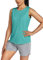 WILLIT Tank Top Damen Sommer Sport Oberteile Racerback ärmellos Yoga Shirt Laufshirt Schnell trocknend Sweatshirt Sport Locker Top Seegrün M