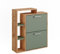 Vicco Schuhkipper Orlando, Schuhregal, Goldkraft Eiche/Grün, 80 x 90 cm