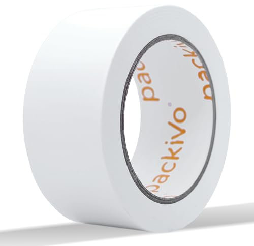 packivo Panzertape weiß Panzerband 1 Rolle 50 mm x 10 m Gewebeband, Reparaturband, Allzweck Panzerband Gewebeklebeband Wasserfest, Klebekraft & Reißfestigkeit, Extra Klebrig