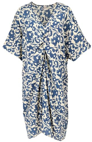 GURU SHOP Oversize Kaftankleid, Plus Size, Damen | Baumwolle, luftiger Schnitt, kurze Ärmel, bequem, lässig, ideal für Sommer, vielseitig kombinierbar.