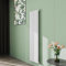 Simple Bathroom 1600×408mm Vertical Panel Designer Radiator Matte White Single Flat Panel Radiators