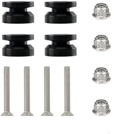 TILIEINE Motos Valise en Lot de 4 entretoises de Fixation pour Coffre de Moto, Fixation Rapide, pour Bagages arrière, boîte à Outils Moteur Bike Valise(Black 01)