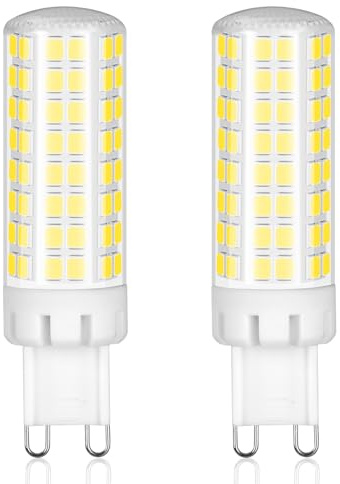 Karyoosi 2er G9 LED Lampe 7W (60W Ersatz), 950LM Kaltweiß 6000K, G9 Led Leuchtmittel, Flimmerfrei, Nicht Dimmbar