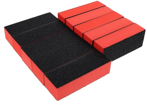 OFFIGAM Nagellackschwamm 10 Stück Schwarz Polierblock aus Schwamm 4-seitig für Nagelglättung und Rillenentfernung Leichtgewichtiger Nagelbuffer für Professionellen Salon und Heimgebrauch