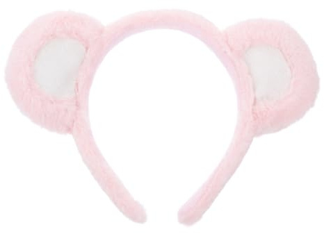 Bandeau Oreilles D’ours Rose en Tissu, Décoration Tête
